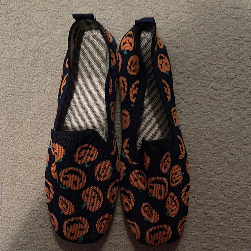 Women’s Halloween Pumpkin woven loafer flats